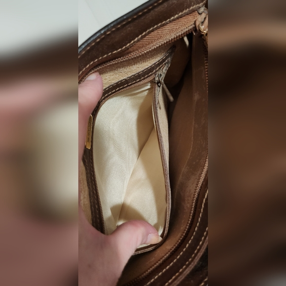 Vintage Bally Monogram Coated Canvas & Leather Shoulder Bag 12" X 7" - Picture 11 of 16